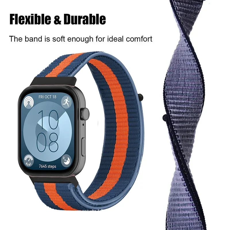 Correa de nailon para Huawei Watch Fit 4 Pro, pulsera deportiva tejida para reloj inteligente, Correa para Huawei Watch Fit 4 3, pulsera de reloj - imagen 3
