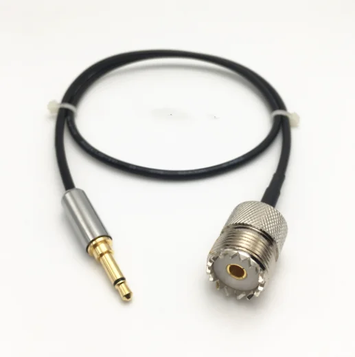 Nuevo Conector hembra UHF a conector macho Mono de 3,5mm 1/8 "50 Ohm RG174 Cable Coaxial RF puente