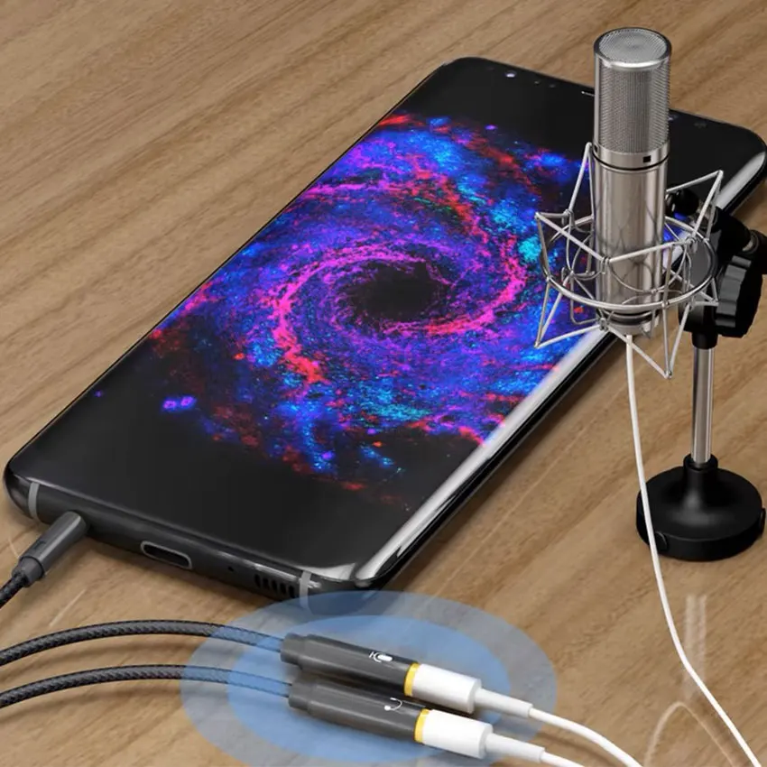 1/5/10 Uds divisor de auriculares 3,5mm Audio + micrófono estéreo divisor de auriculares Audio 3,5mm 4 polos Jack Y Cable para PS4, auriculares para juegos de PC - imagen 5