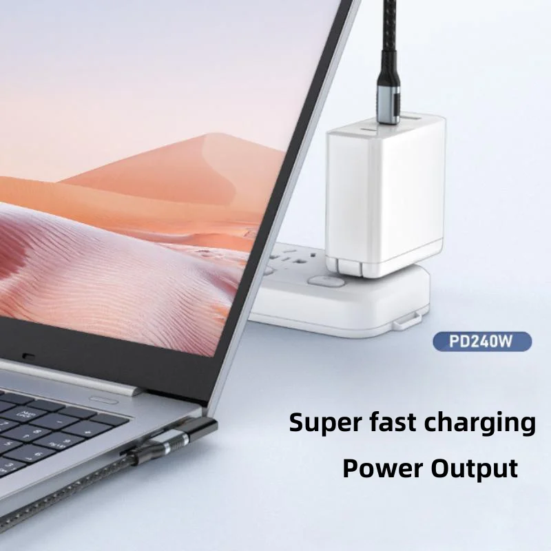  Adaptador extensor USB C de 240W, extensor macho a hembra tipo C de 90/180 grados, OTG, 40Gbps, convertidor adaptador de datos rápido, adaptador de carga - imagen 2