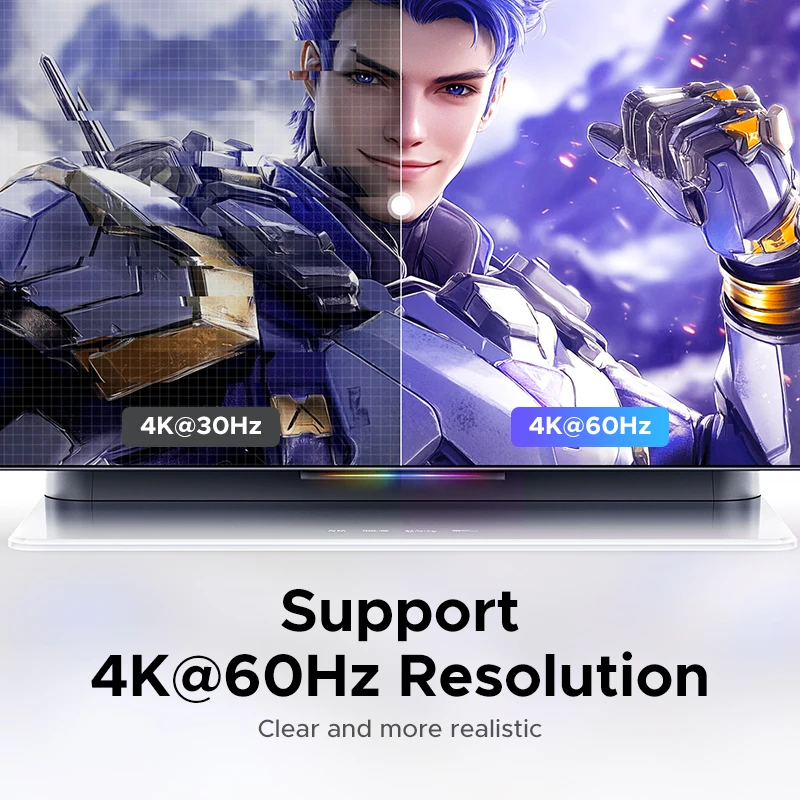 UGREEN HDMI USB C Switch 2 en 1 salida 4K 60Hz botón Manual para PS5 Xbox PC TV Monitor proyector HDCP 2,2 juegos de cine en casa - imagen 3