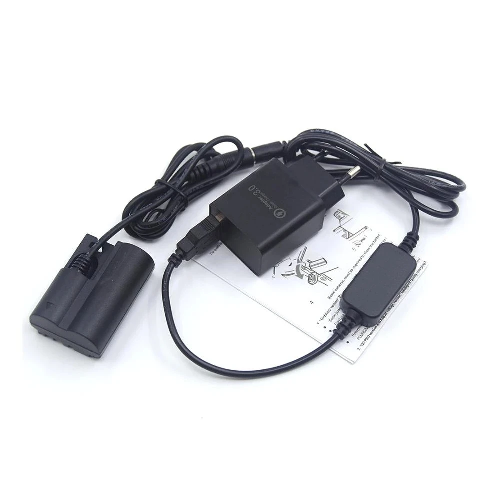 Cargador de 18W, Cable USB a CC, BP-511 de batería ficticia, acoplador de CC DR-400 para cámara Canon EOS 20D, 30D, 40D, 5D, 50D, D30, D60 - imagen 4