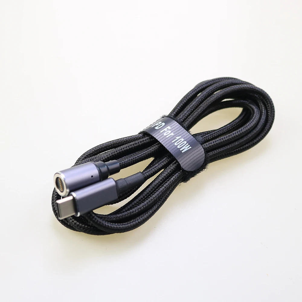 Adaptador de fuente de alimentación para portátil, 8 pines macho a conector USB tipo C, convertidor 8P, 100W, PD, magnético a DC, para Lenovo, PSP, DELL, HP - imagen 4
