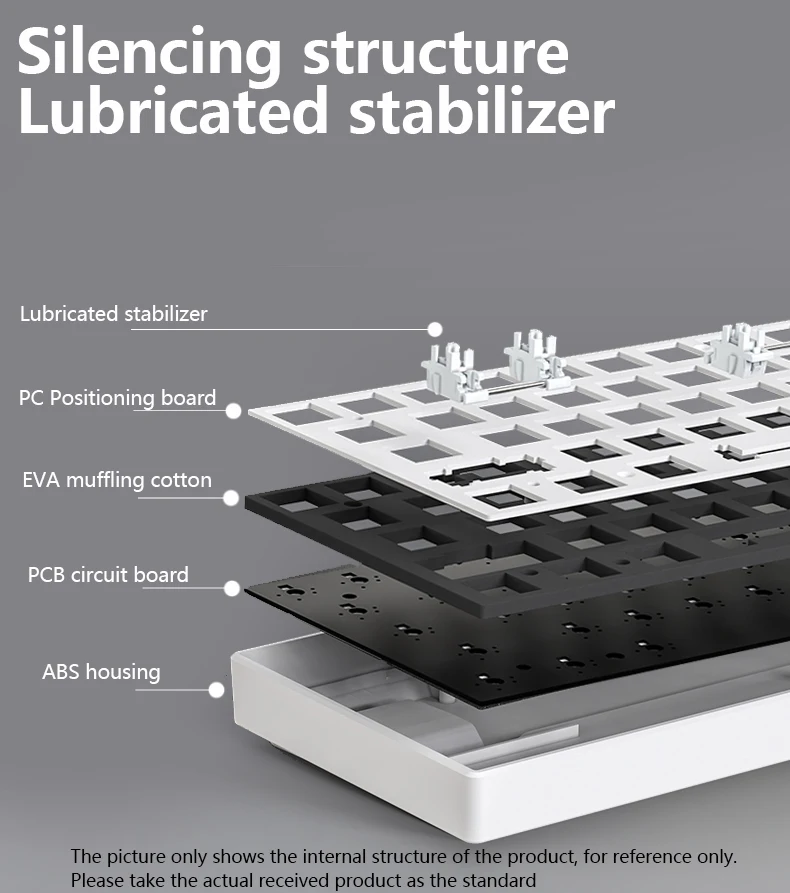 Kit de teclado mecánico inalámbrico GKS68, con Bluetooth 2,4G, personalizado, 60%, PCB retroiluminado RGB intercambiable en caliente, DIY, 3 modos - imagen 2