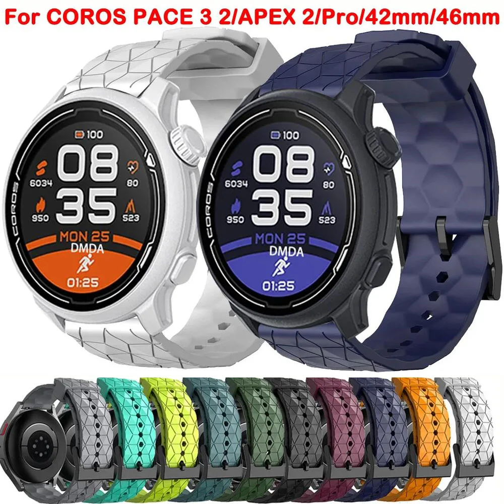 Correa de repuesto para reloj, pulsera de silicona para COROS PACE 3 2/APEX 2 Pro/APEX Pro, 20mm, 22mm, 46mm, 42mm
