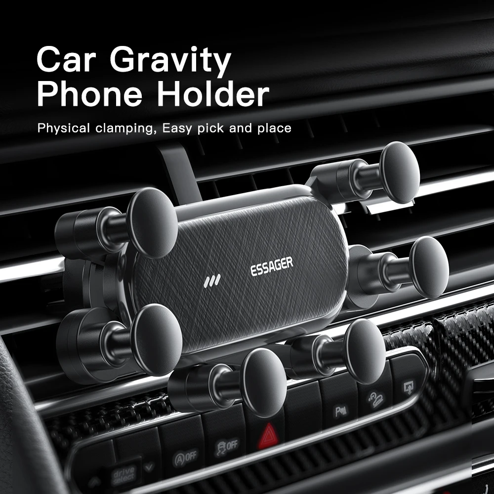 Essager Gravity Soporte Coche Móvil – Clip Salida Aire Magnético - imagen 2