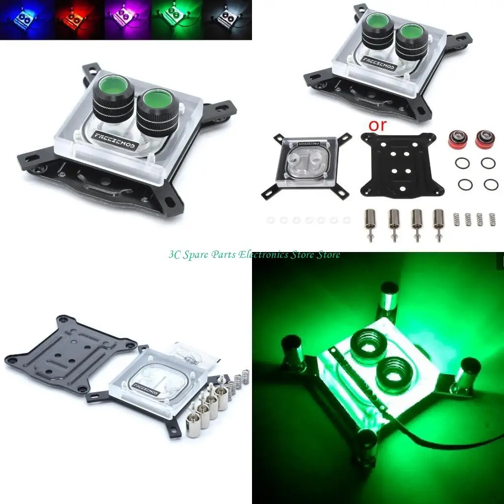 SZ ACRYLIC Cobre agua enfriamiento CPU Radiador Bloque transbordador calor G1/4 Hilos agua para 1150 1151 1155 1156 PC