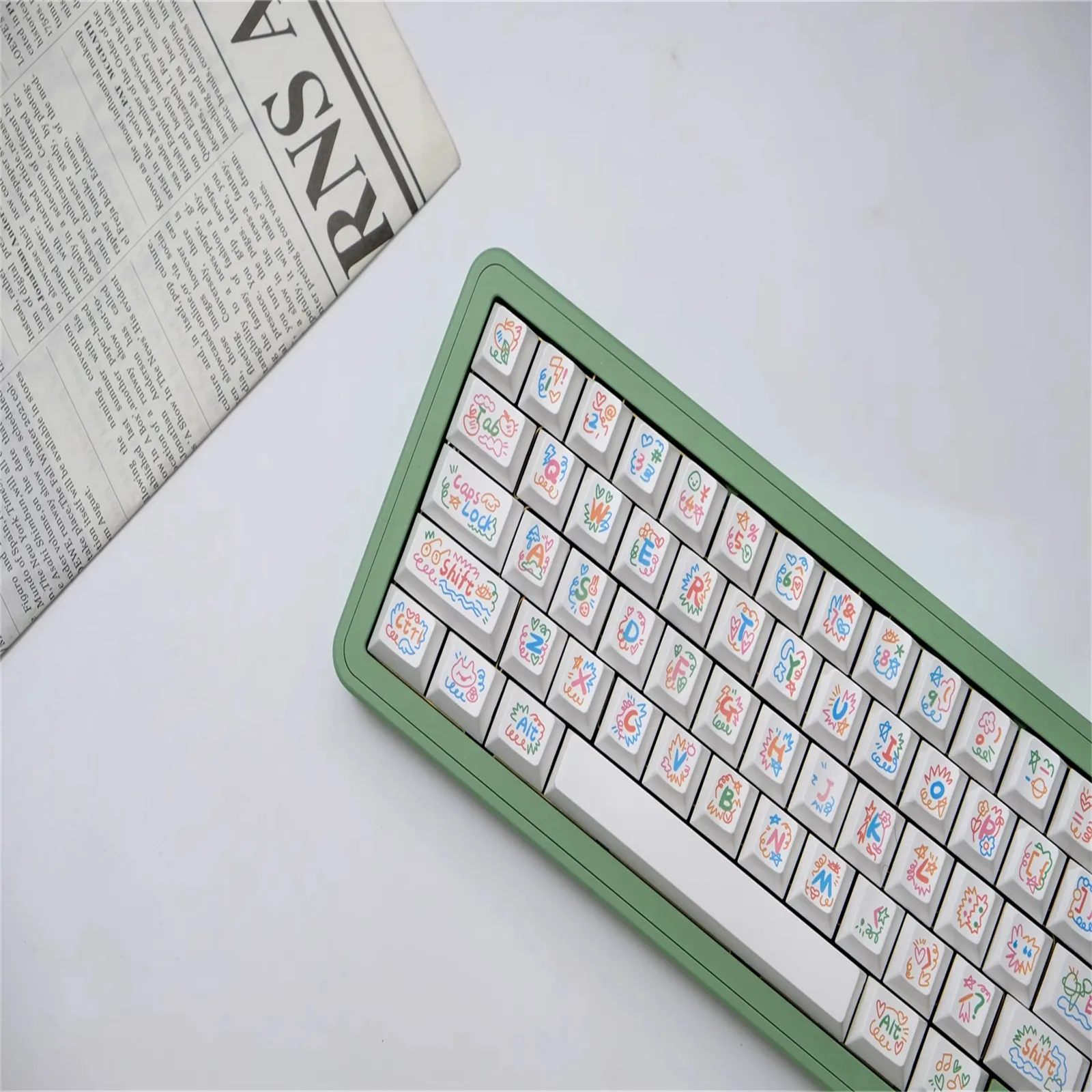 Juego de teclas GMK Graffiti, 133 teclas, Material PBT, perfil Cherry, DYE-SUB, teclas personalizadas para teclado mecánico MX Switch - imagen 4