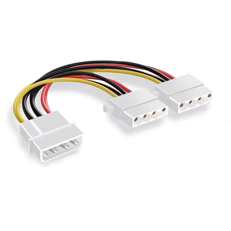 IDE 4 pines a doble 4 pines IDE Y Splitter Cable de extensión de fuente de alimentación de disco duro 18 cm