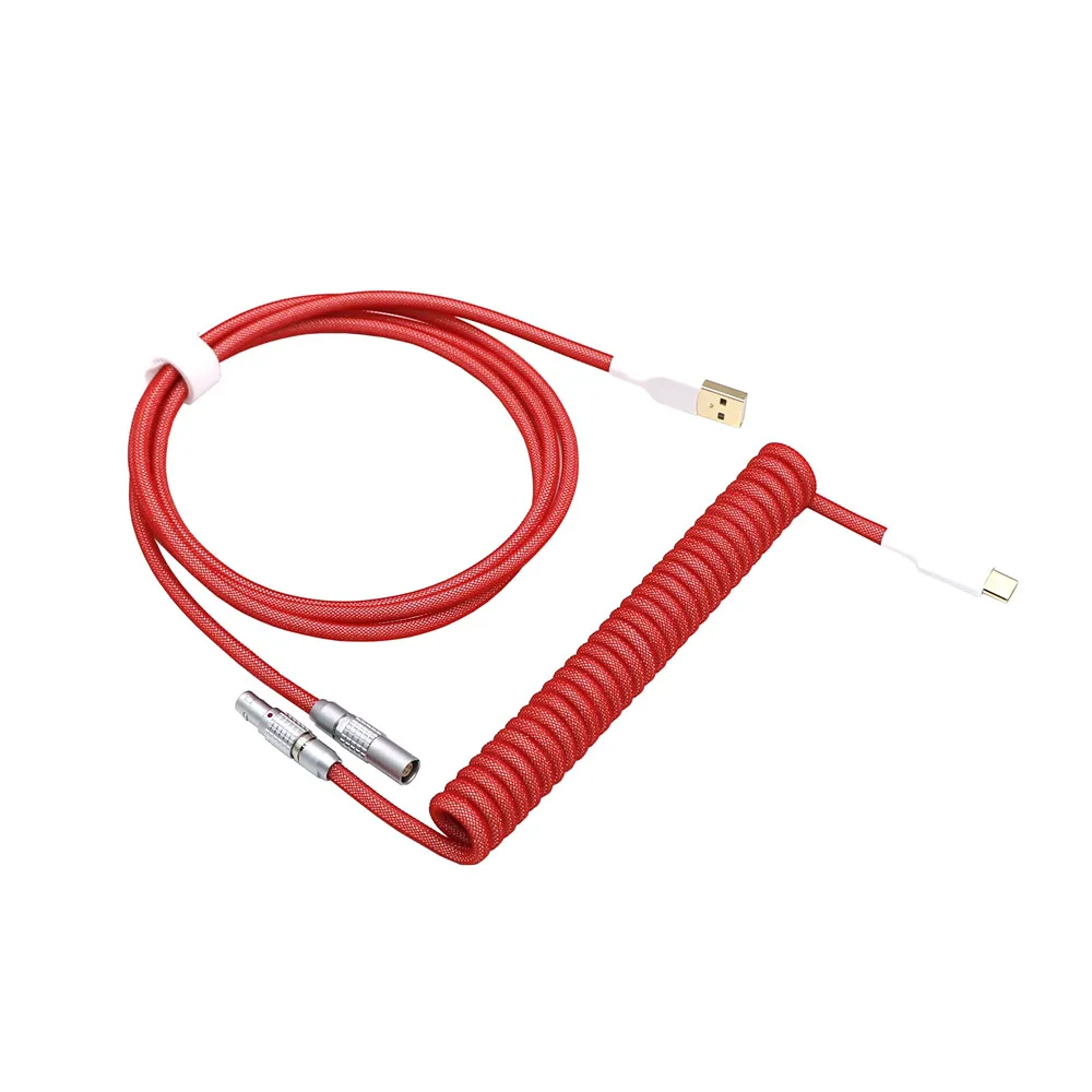 Angitu Aviation USB a Cable de teclado tipo C + Cable en espiral dividido TRRS para teclado mecánico Color personalizado - imagen 3
