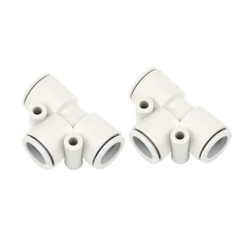 30 Uds conector neumático de tres vías conector de igual diámetro KQ2T04-00KQ2T06-00A KQ2T08-00A KQ2T10-00A KQ2T12-00A