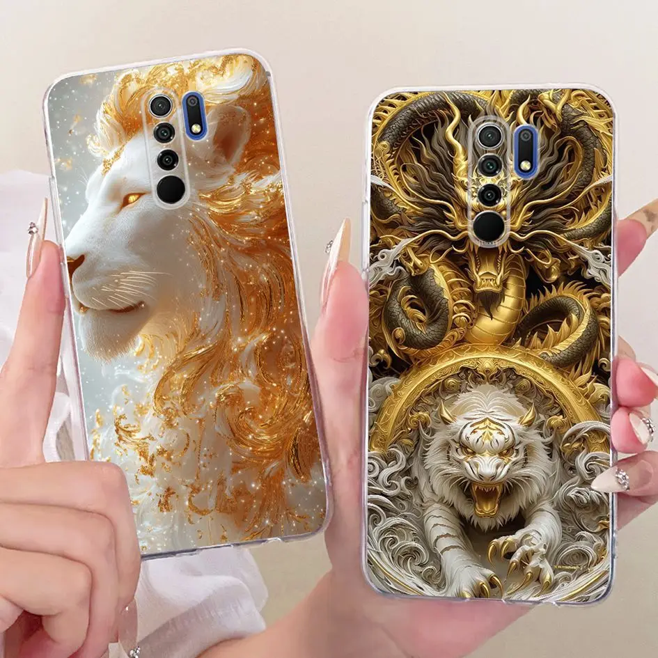 Para Xiaomi Redmi 9 funda Cool Dragon Tiger dibujos animados suave silicona transparente TPU contraportada para Xiaomi Redmi 9 Prime Redmi9 fundas de teléfono - imagen 5