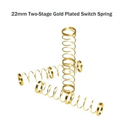 Muelle interruptor MX dorado 22 mm para teclado mecanico de dos etapas