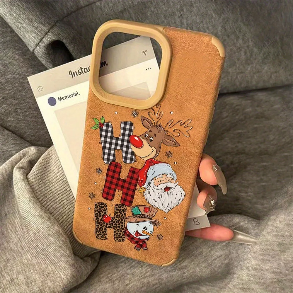 Funda de teléfono festiva con temática navideña para iPhone 17 16 11 13 12 14 15 Pro Max XS X XR 16PRO 16PLUS 17 Air, funda suave a prueba de golpes - imagen 2