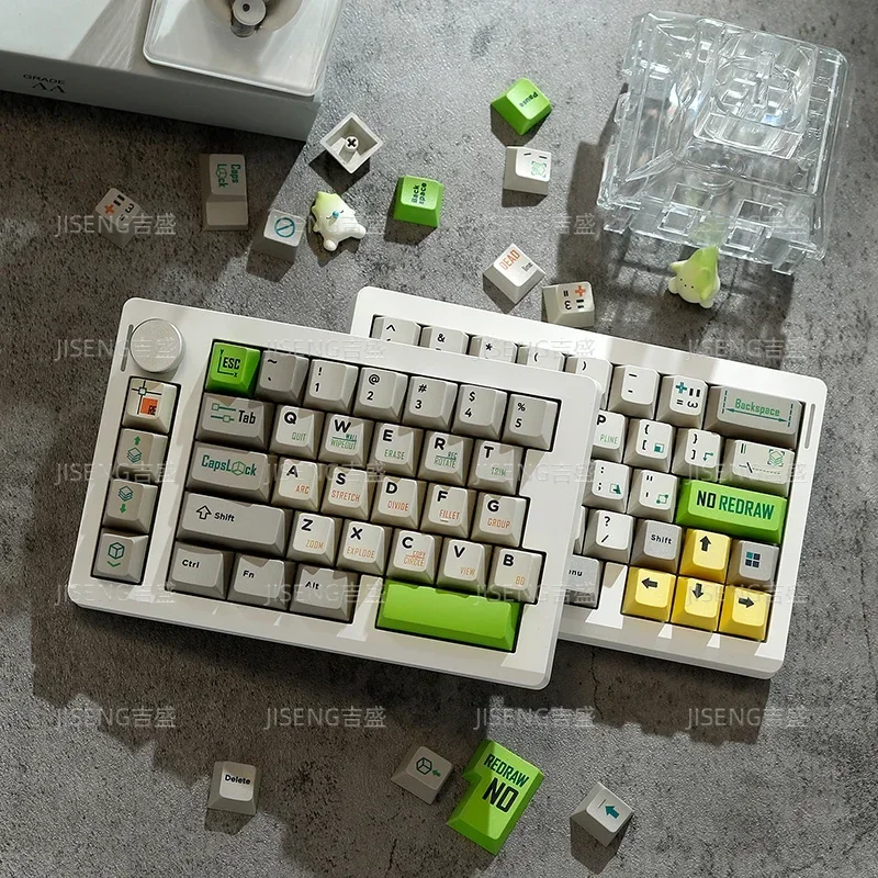 Teclado dividido GMK70, estructura de junta RGB personalizada, Kit intercambiable en caliente, teclado mecánico dividido inalámbrico/con cable Bluetooth de tres modos - imagen 2