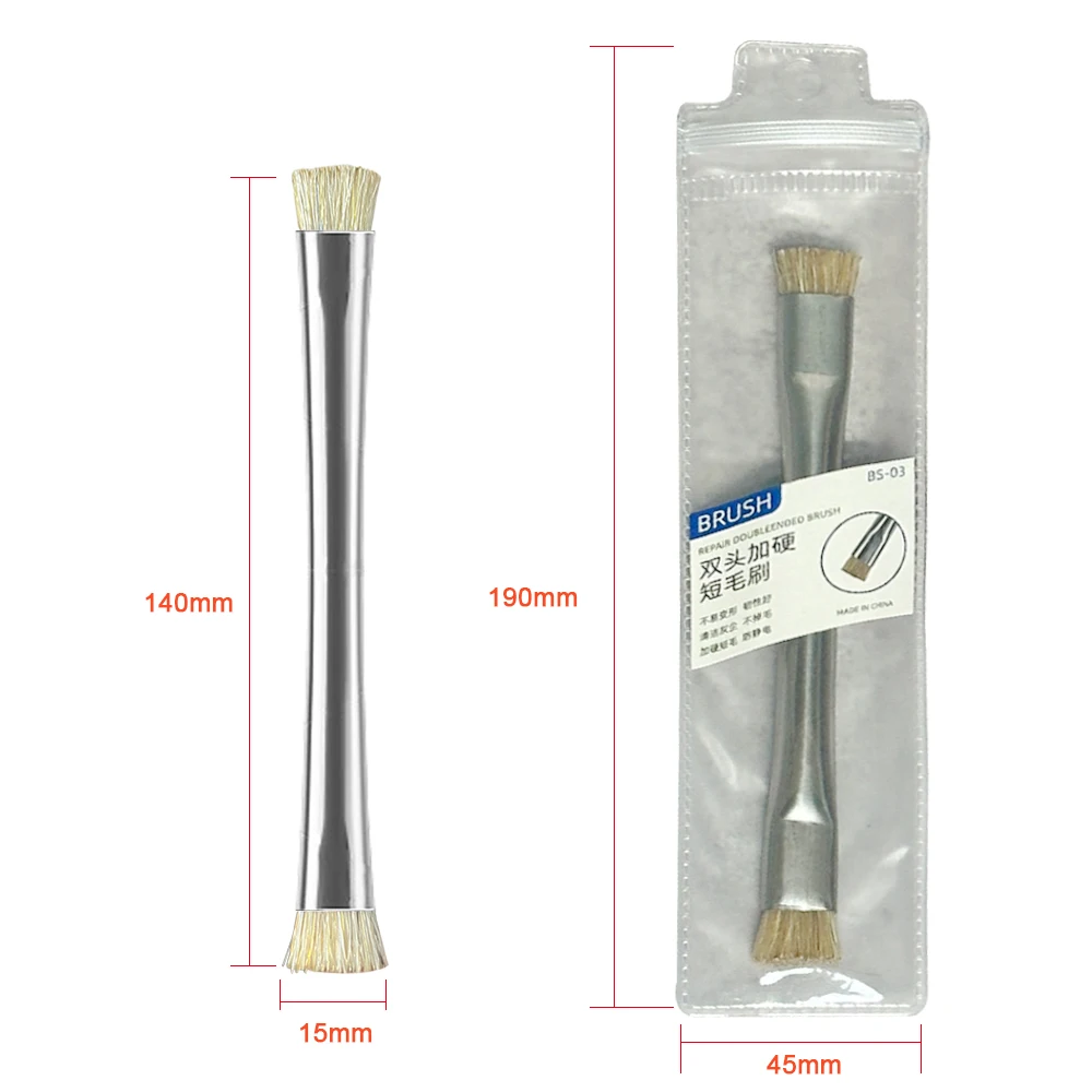 Placa base, Chip, eliminación de pegamento, almohadilla IC, limpieza PCB, CPU, limpieza de polvo, PCB, reparación BGA, cepillo de soldadura, mango de acero inoxidable, 1 ud. - imagen 3