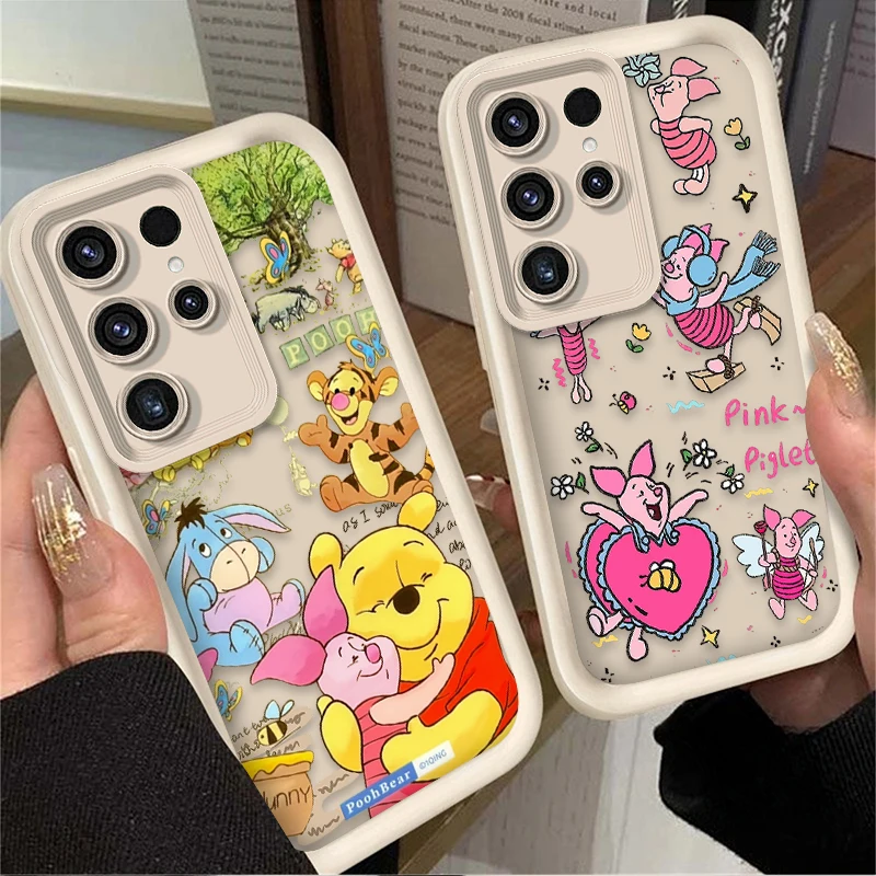 Funda de silicona Disney Winnie Pooh Piglet para Samsung Galaxy S25 S24 S23 Ultra S22 S21 Plus FE 5G A54 A34 A14 A73 A53 A33 5G - imagen 2