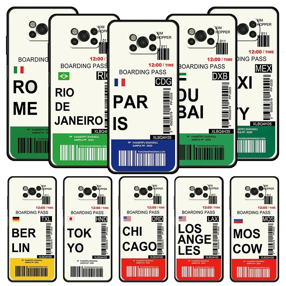 Funda de teléfono con etiqueta de Nueva York para Xiaomi Poco X6, X5 Pro, X4, X3, NFC, F5 Pro, F4, F3, GT, M5, M4 Pro, 5G, M3