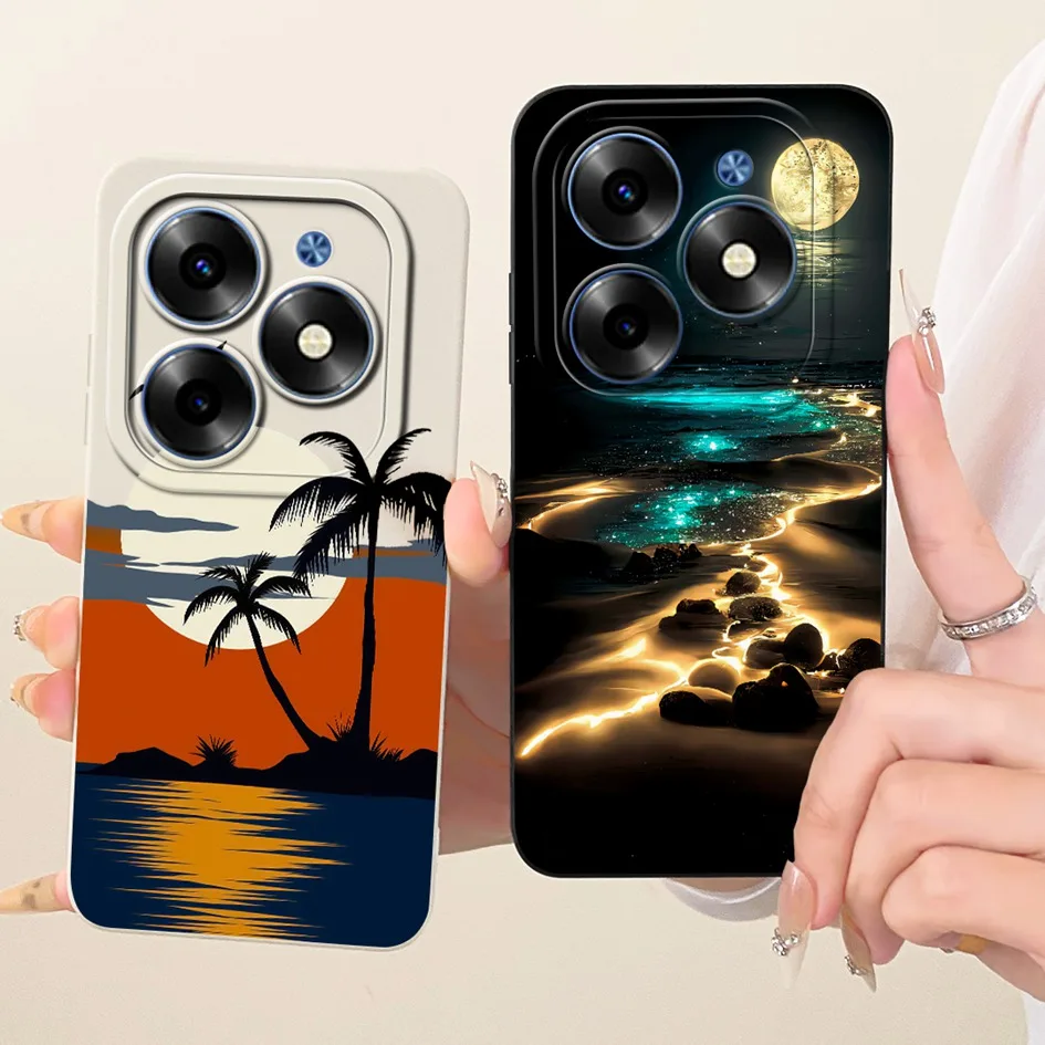 Para Infinix Smart 8 Funda X6525 nueva elegante flor pintada Funda de silicona a prueba de golpes para Infinix Smart 8 Pro Plus Smart8 HD Funda - imagen 4