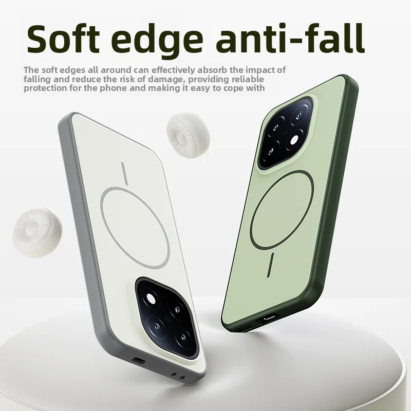 Para VIVO IQOO 15 funda dura de silicona de piel magnética de carga inalámbrica funda protectora trasera para iqoo15 Iqoo 15 carcasa de teléfono - imagen 3