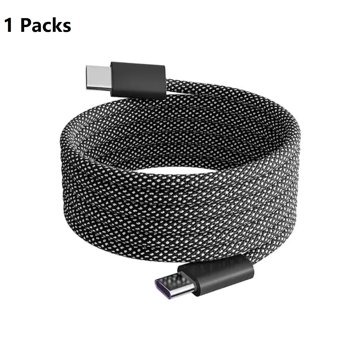 Cargador rápido de 100W Cable magnético USB C a C para iPhone 17/16/15 Samsung Laptop - Cable de carga de datos USB A a C para teléfono móvil - imagen 4
