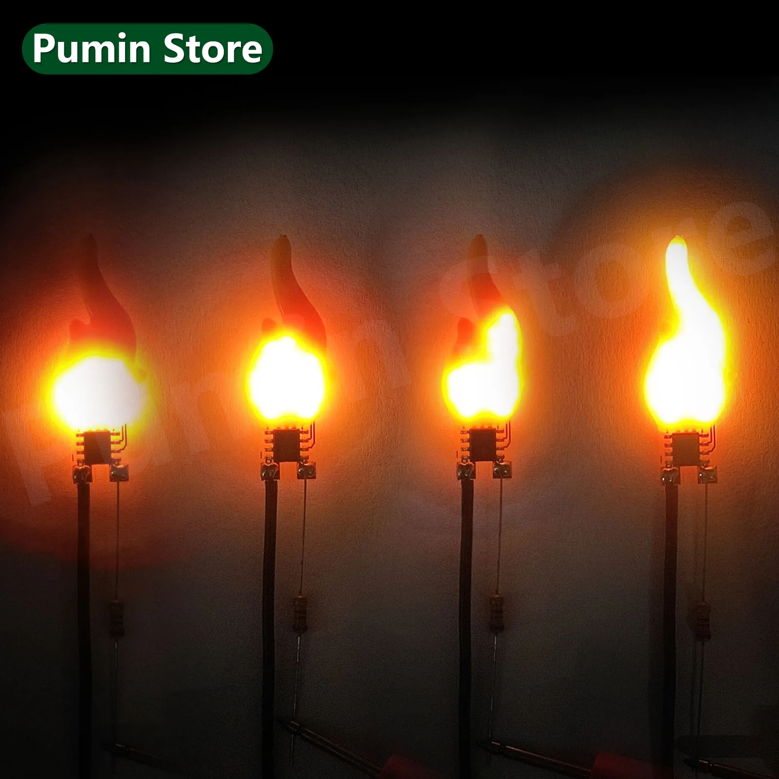 5 uds LED luz nocturna llama cuenta DC5V retro Cob Flash velas Edison llama 2200K diodo decoración para fiesta de cumpleaños accesorios de bombilla