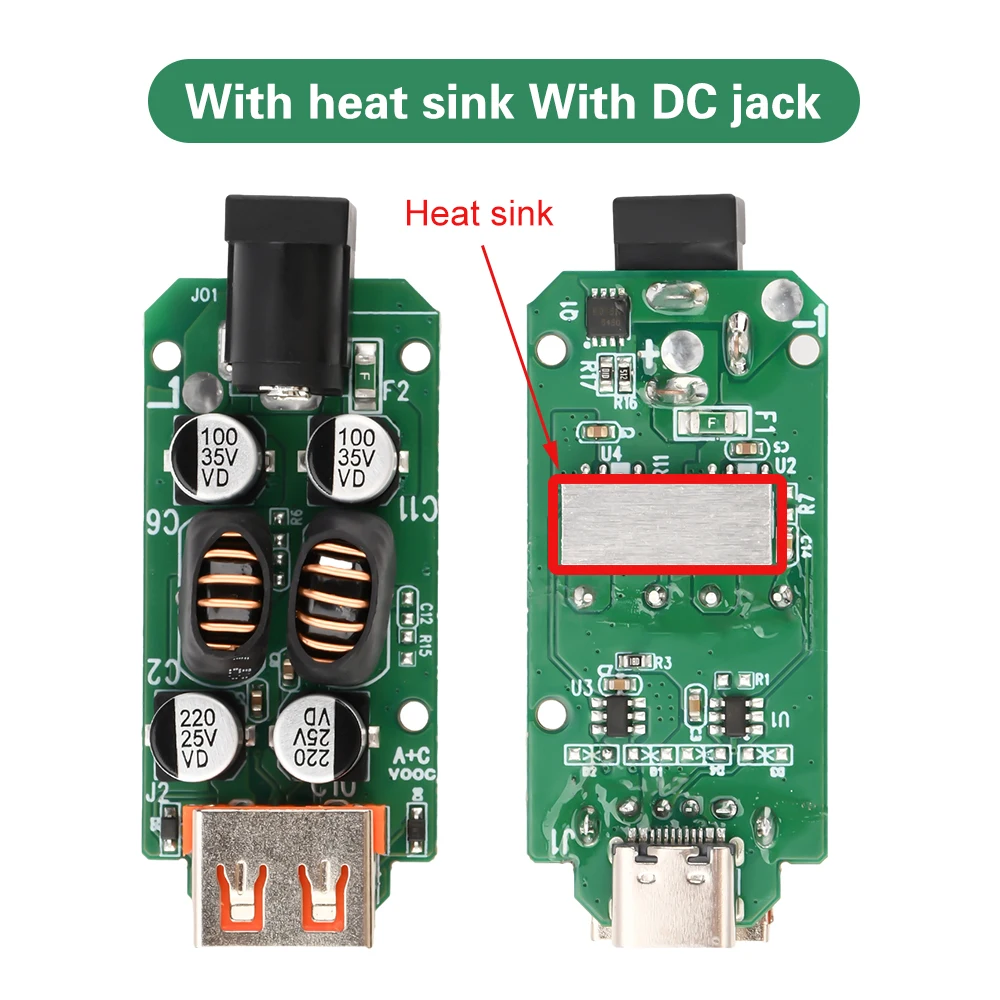 Adaptador de Carga Rápida para Teléfono Móvil QC3.0/QC3.0+ USB Tipo-C, Módulo Reductor de Voltaje DC9-30V, Compatible con Carga Rápida Multiprotocolo - imagen 4