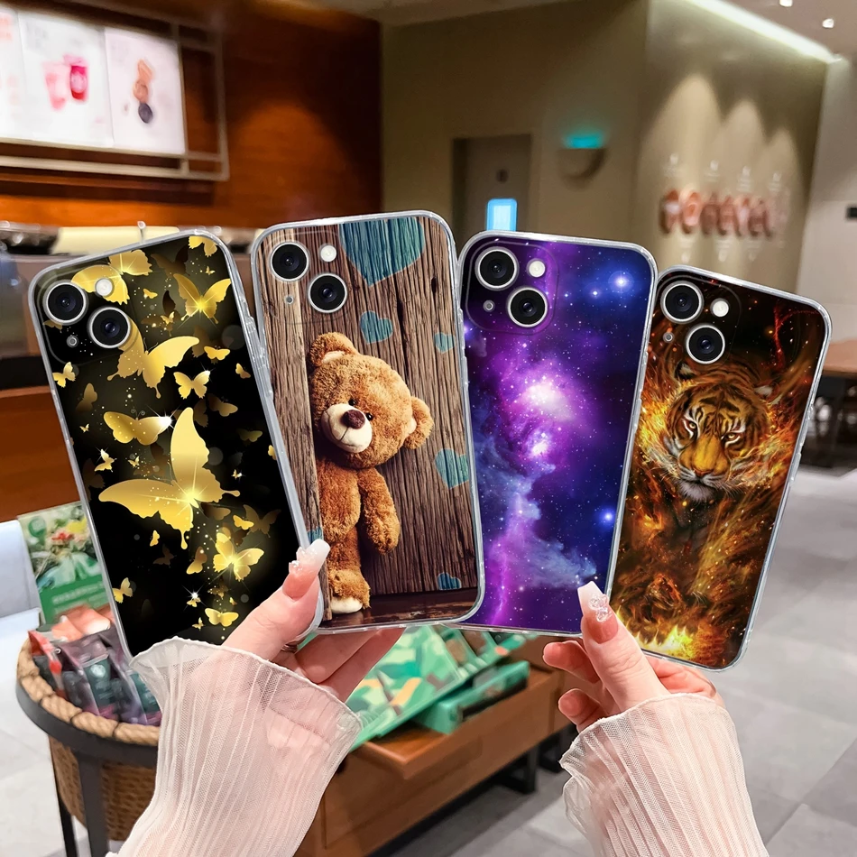 Fundas para Apple iPhone 15 Plus Pro Max, diseño único, silicona suave, transparente, anticaída, iPhone 15, 15Pro, 15 Plus - imagen 4