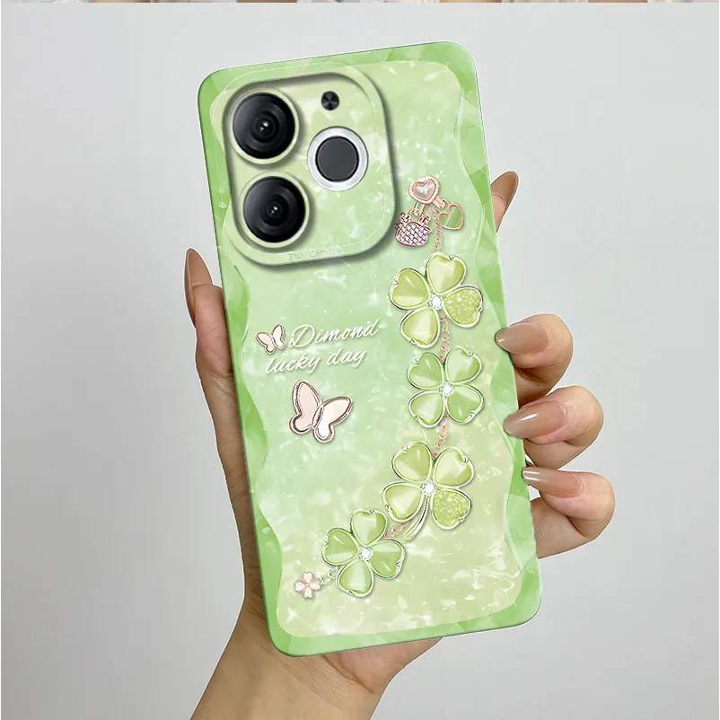 Para ITEL A80 funda estética bonita mariposa flor funda de silicona suave a prueba de golpes TPU funda de teléfono para ITEL A 80 A80 Coque parachoques - imagen 2