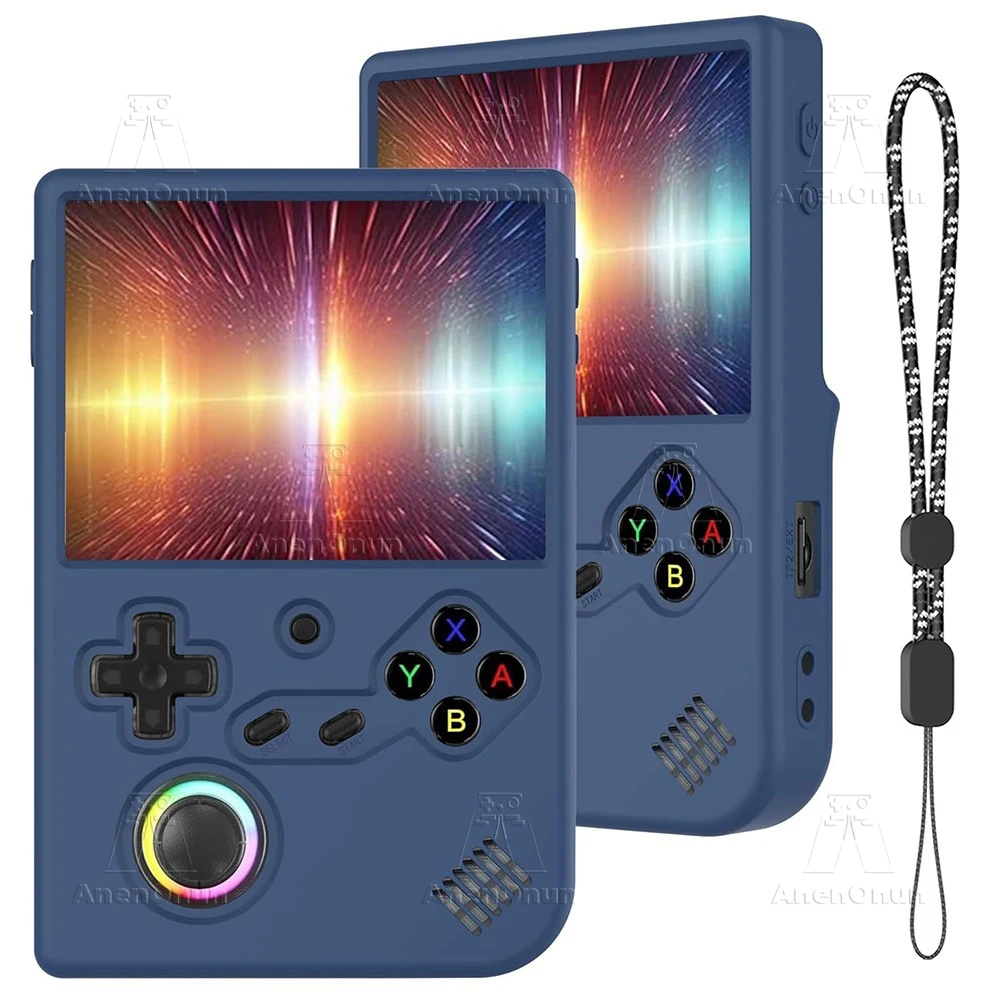 Funda de silicona RG40XX V con cordón, a prueba de golpes, antiarañazos, ajuste completo, carcasa suave, agarre antideslizante, cubierta protectora duradera - Azul