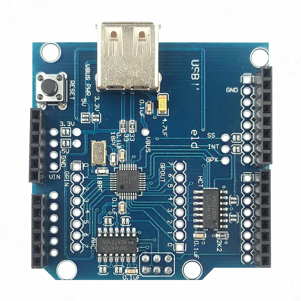 Módulo de expansión USB Host Shield 2,0 para Google ADK MAX3421, placa de desarrollo de depuración USB para Arduino, módulo electrónico DIY - imagen 2