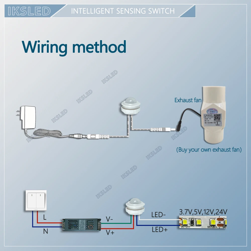 DC5-24V interruptor de detección infrarroja caja de arena para gatos con detección de mascotas sistema de aire fresco ventilador de escape de desodorización automática inteligente - imagen 4