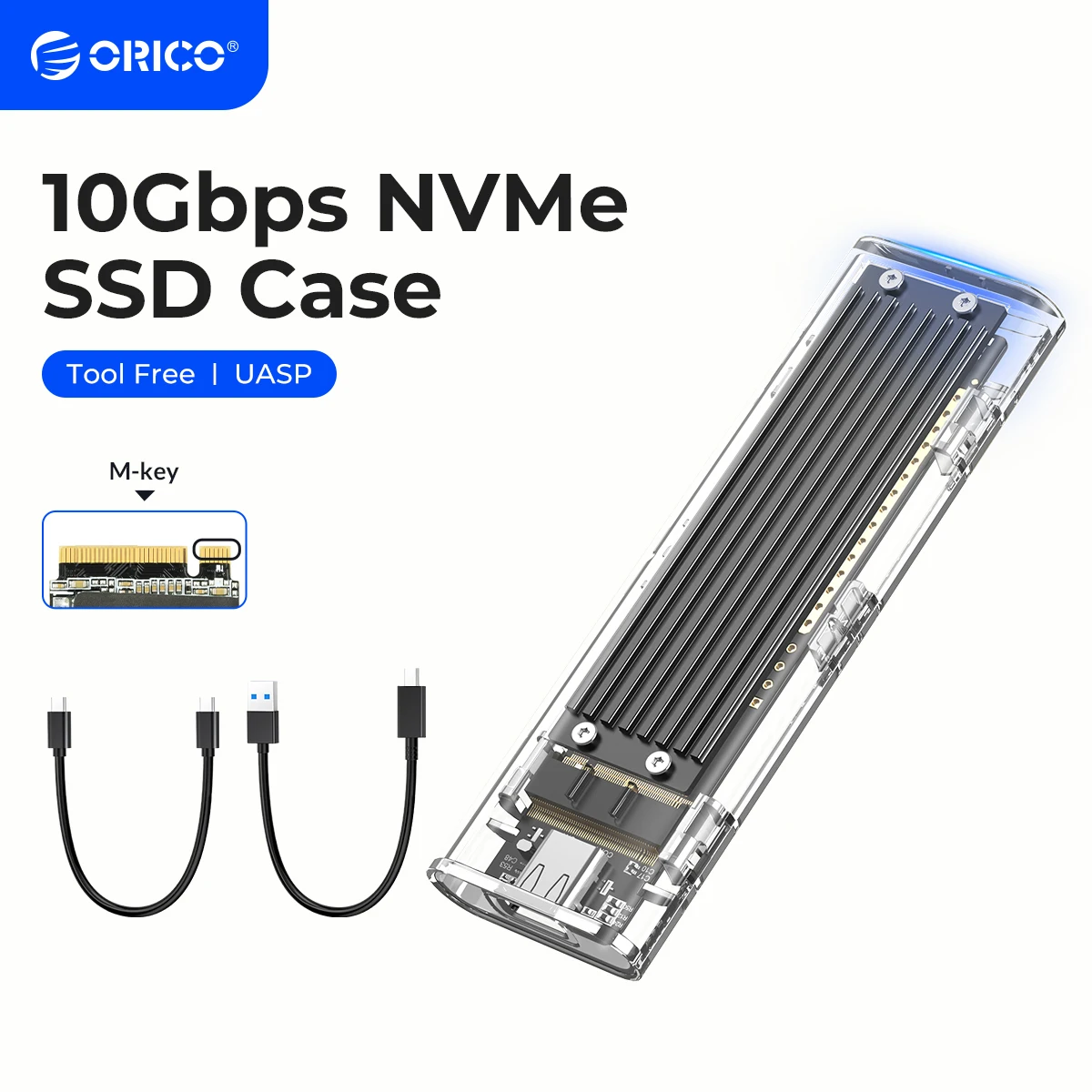 ORICO carcasa SSD M2 NVMe NGFF protocolo dual USB3.1 GEN2