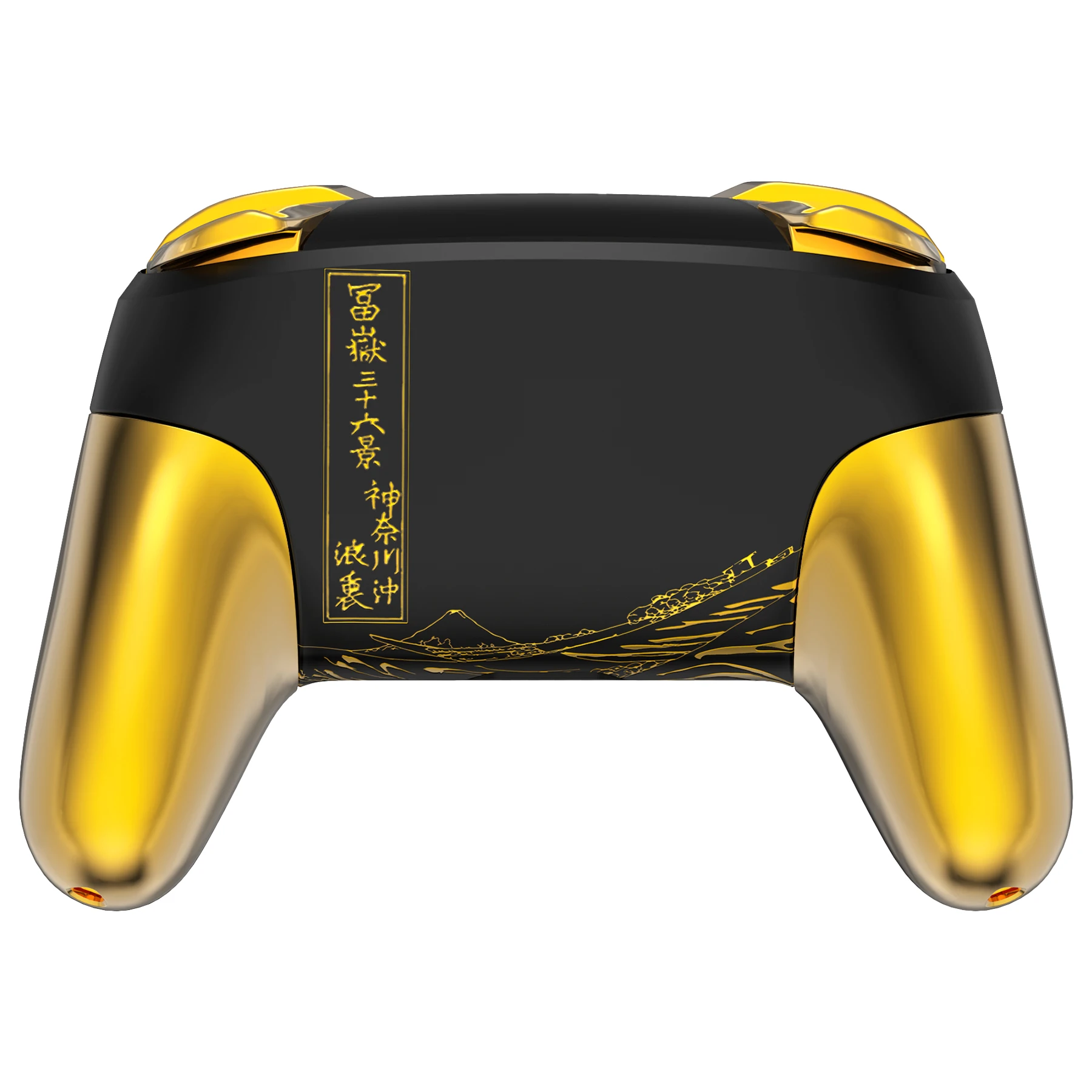 Empuñaduras de placa frontal eXtremeRate para Nintendo Switch Pro, carcasa de repuesto con botón de juego completo, The GreatGOLDENWave - imagen 2