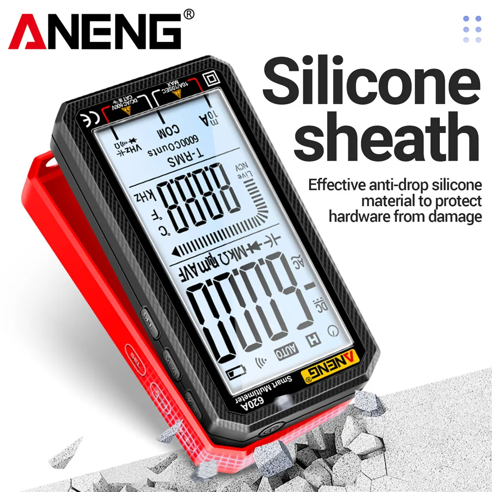 Multímetro Digital, multímetro de 6000 recuentos, ANENG 620A, valores eficaces verdaderos, medidor de capacitancia eléctrica automática, herramienta de temperatura de resistencia a la temperatura - imagen 5