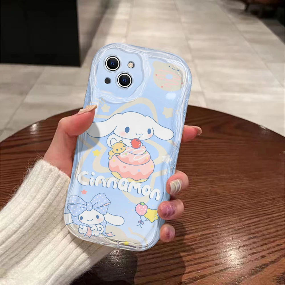 Funda de silicona suave con dibujos animados para iPhone, carcasa con diseño de cinnamons, kuromis, ondas 3D, para modelos 16, 15, 14, 13, 12, 11 Pro Max, Mini, X, XR, XSMAX, 8, 7, 6S Plus - imagen 3