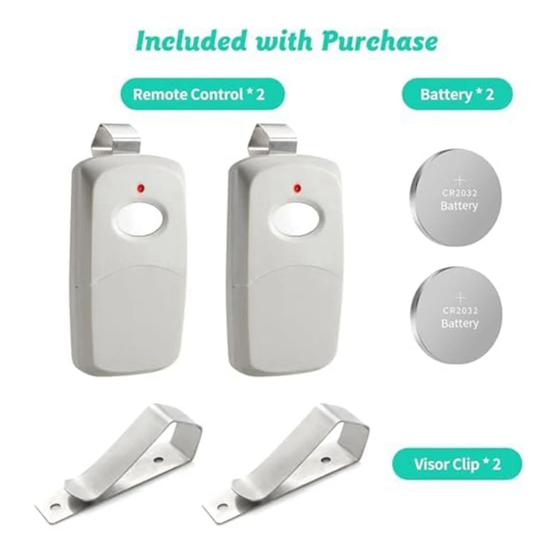 Abridor de puerta de garaje 3089 de repuesto, transmisor remoto 300Mhz, interruptor Dip 10, gris, Compatible con 308911, MCS308911 - imagen 2