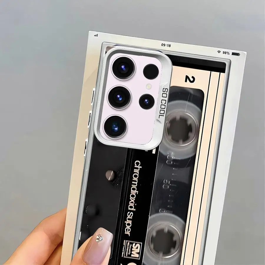 Funda de teléfono de carcasa suave para Samsung Galaxy S23 Note 20 Ultra S22 Ultra S20 FE S25 S21 S24Ultra S24 FE S25Plus patrón de cinta de la suerte - imagen 2