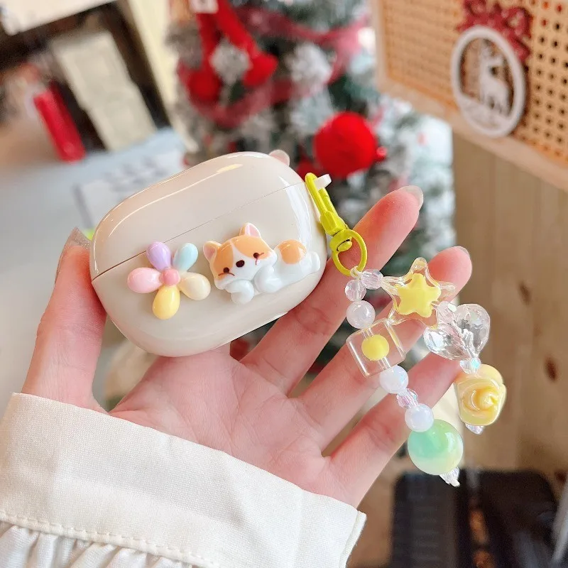 Funda protectora para auriculares Redmi Buds 4 Pro, auriculares Bluetooth, funda suave transparente de dibujos animados - imagen 5