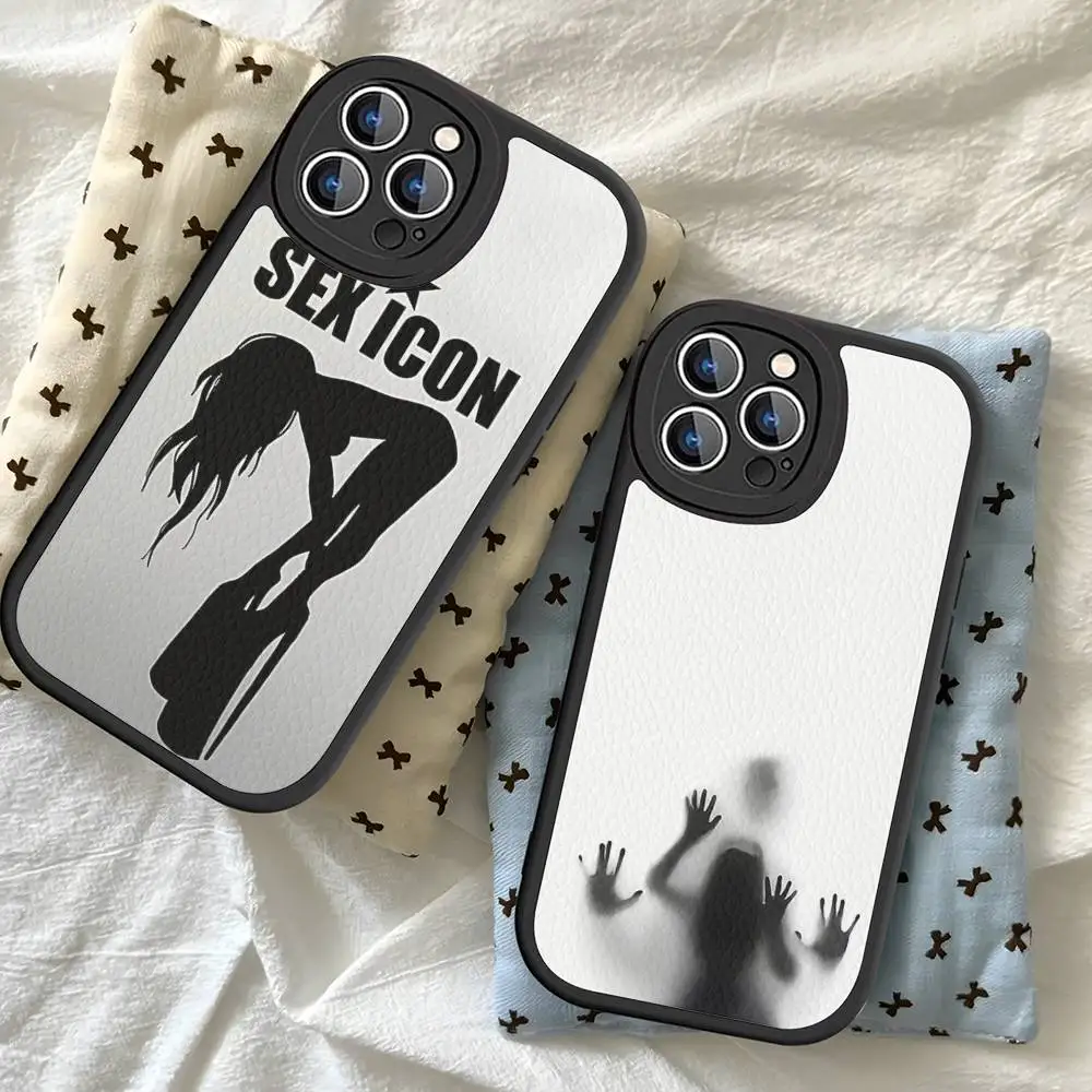 Funda de teléfono Sex Icon de cuero duro para IPhone 16 15 14 13 12 Mini 11 14 Pro Max Xs X Xr 7 8 Plus Fundas