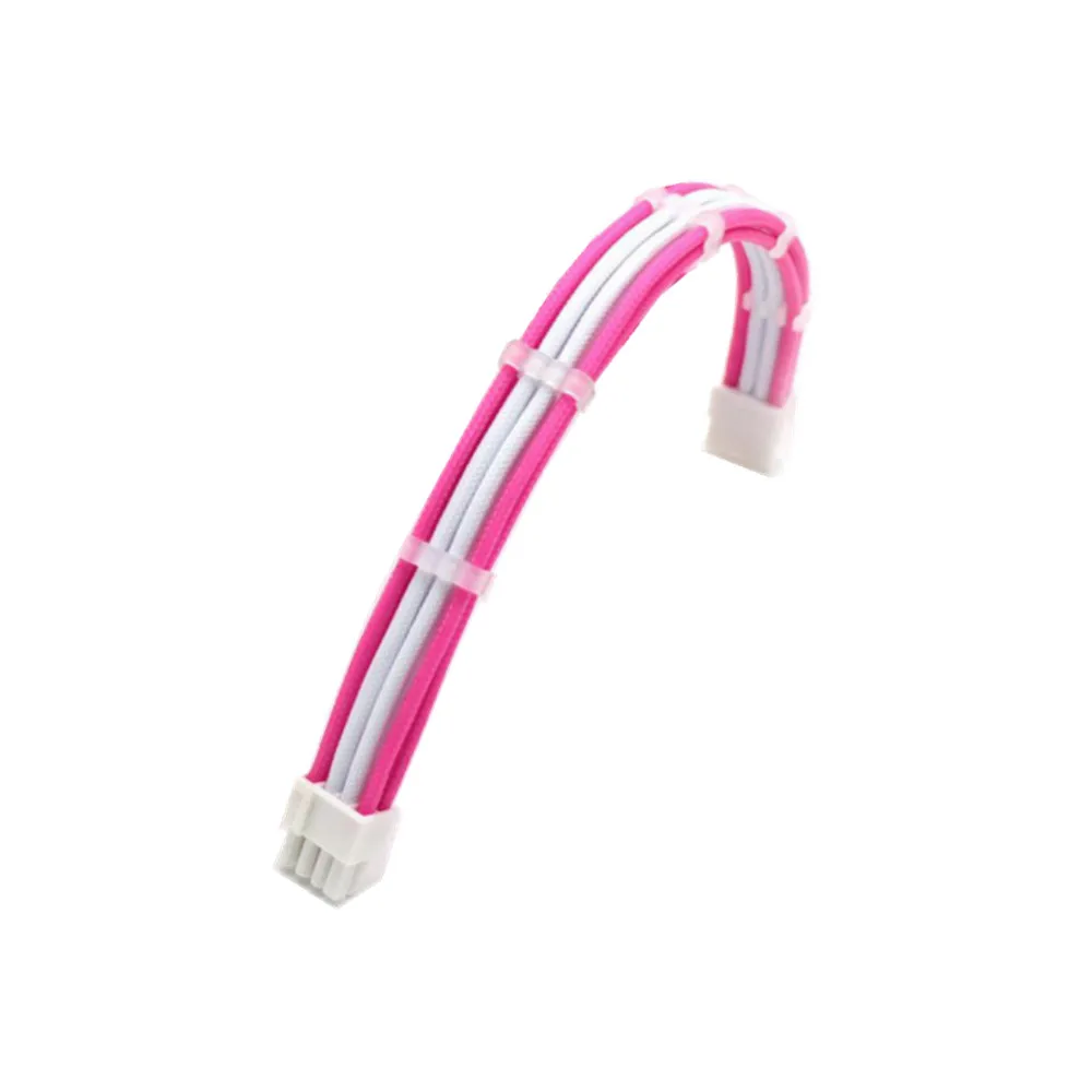 Cable de extensión de alimentación macho-hembra, curva de 180 grados, 18AWG, 4mm, PET, PCI-E, GPU, 6 + 2 pines, 8 pines, se adapta al modelo PSU Corsair Seasonic Evga - imagen 3