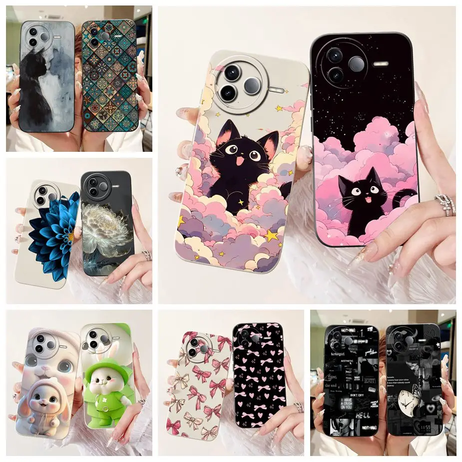 Para Xiaomi Poco F7 Pro Ultra 5G funda bonita de dibujos animados de gato funda de teléfono a prueba de golpes para Xiaomi Poco F7 Ultra PocoF7 Pro carcasa suave