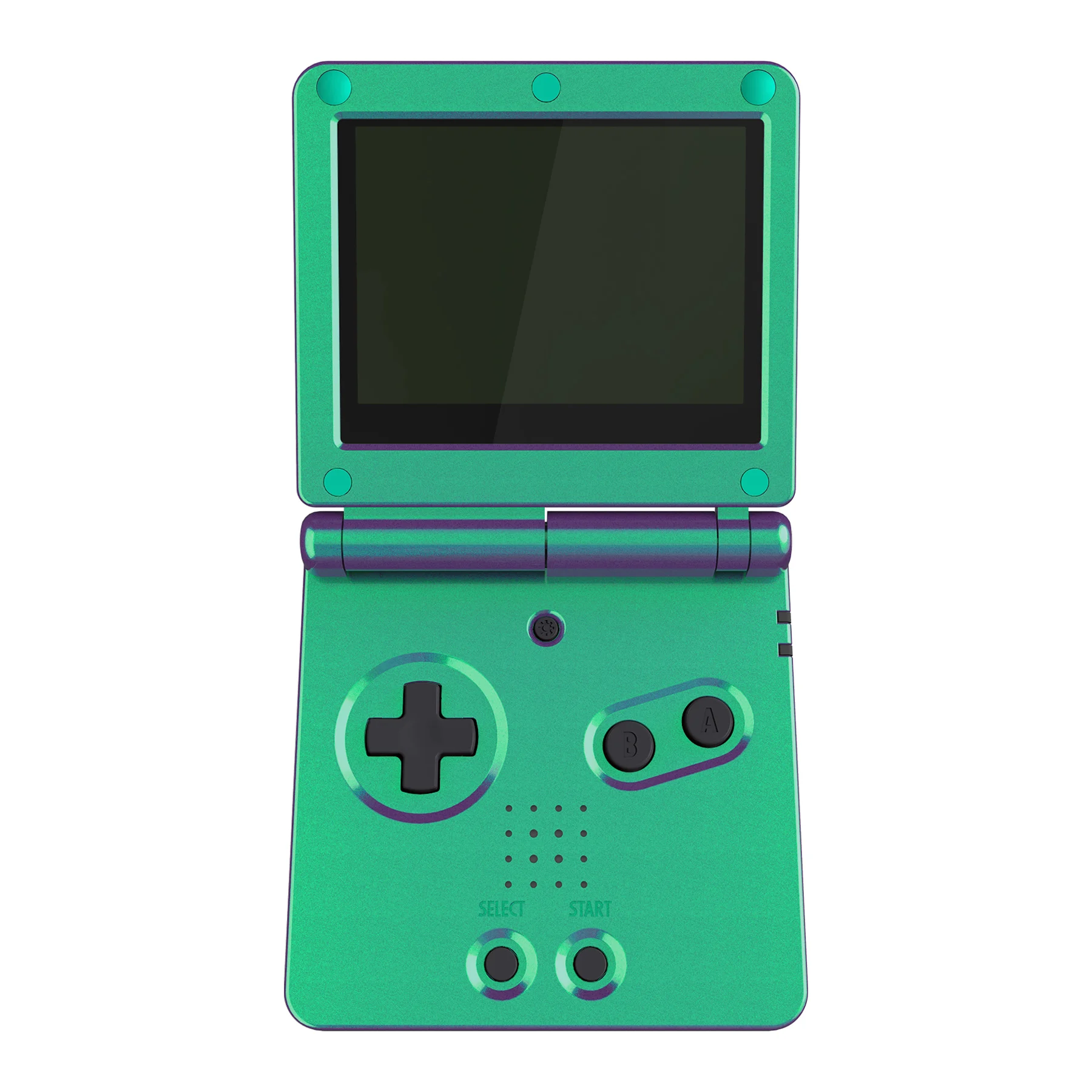 Carcasa de repuesto eXtremeRate para Gameboy Advance SP (GBA SP) - Camaleón Verde Púrpura - imagen 3