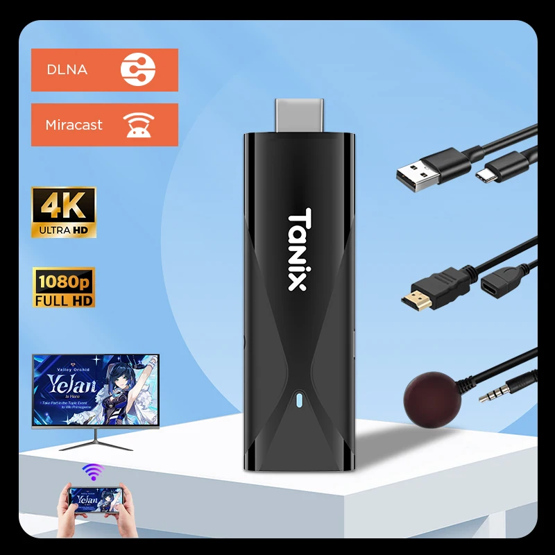Tanix Mini TX8 TV Stick Android10 Allwinner H313 2GB RAM 16GB ROM BT AVI 2,4G/5G Wifi Dual 4K 1080P HD reproductor multimedia TV Dongle - imagen 4