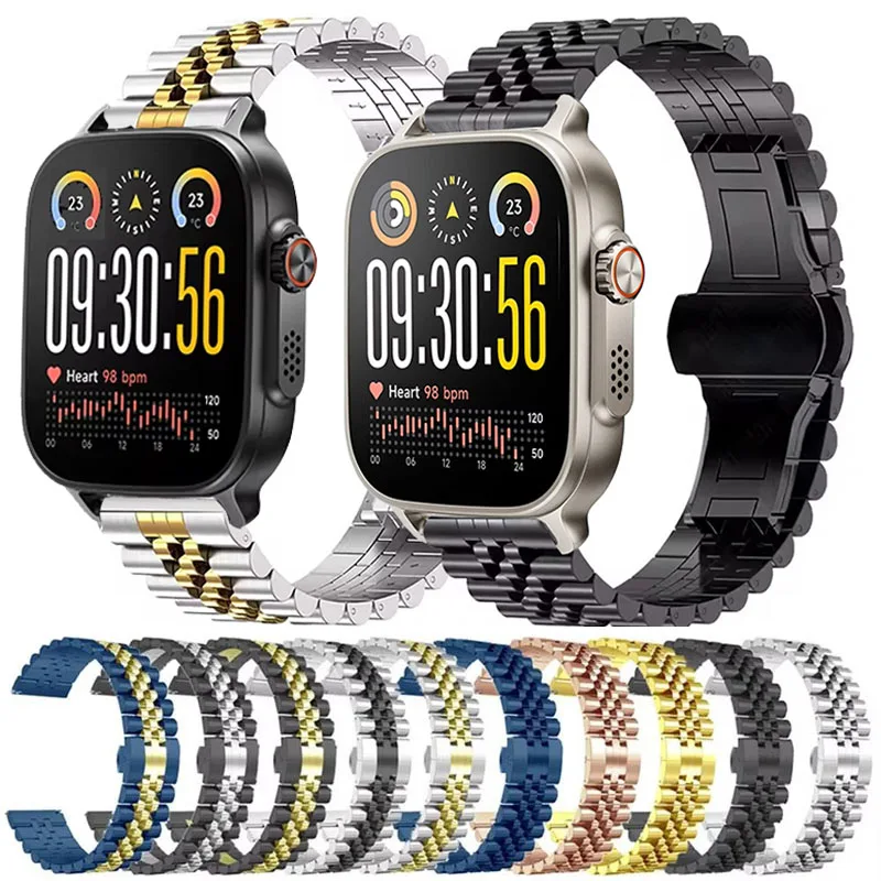 Correa de acero inoxidable para hombre para Realme Watch 5, correa de reloj inteligente para Realme Watch S2/S SPro 2 2Pro 3 3Pro, correa de Metal de 22mm