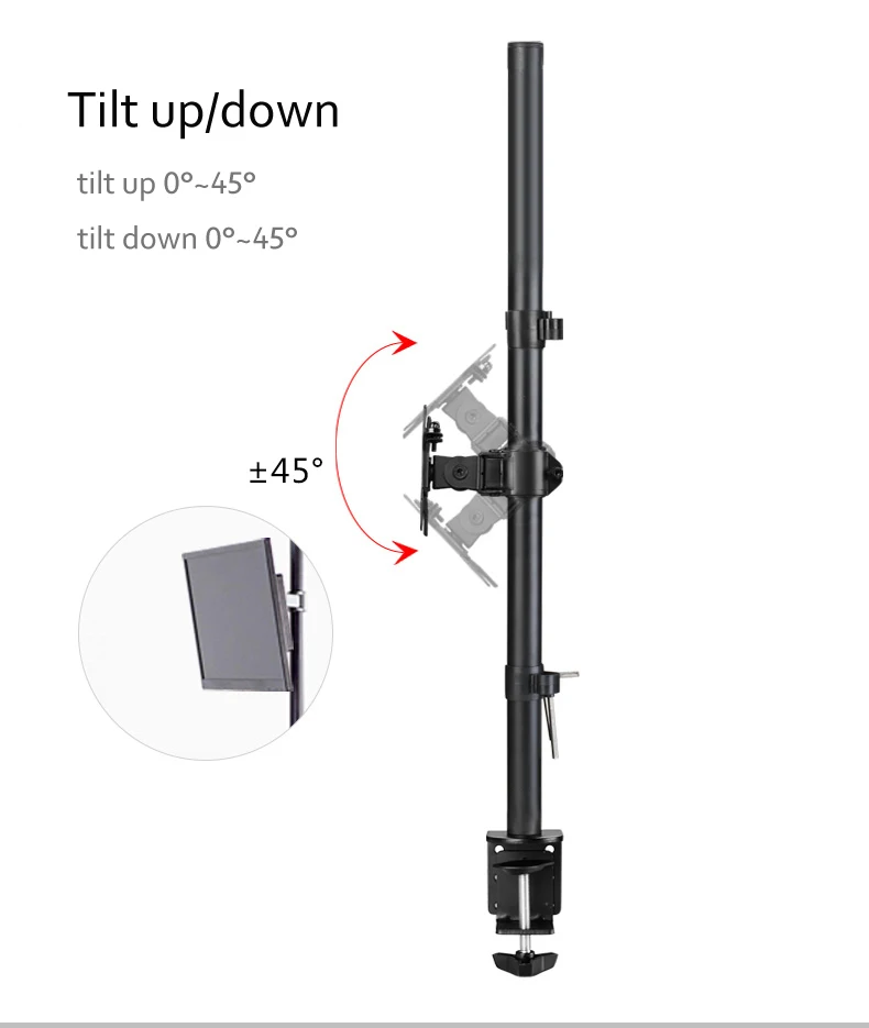 M050 Desktop17-27 "Base grande LCD LED Monitor único soporte de escritorio brazo montaje de TV de movimiento completo carga 9 kgs - imagen 4