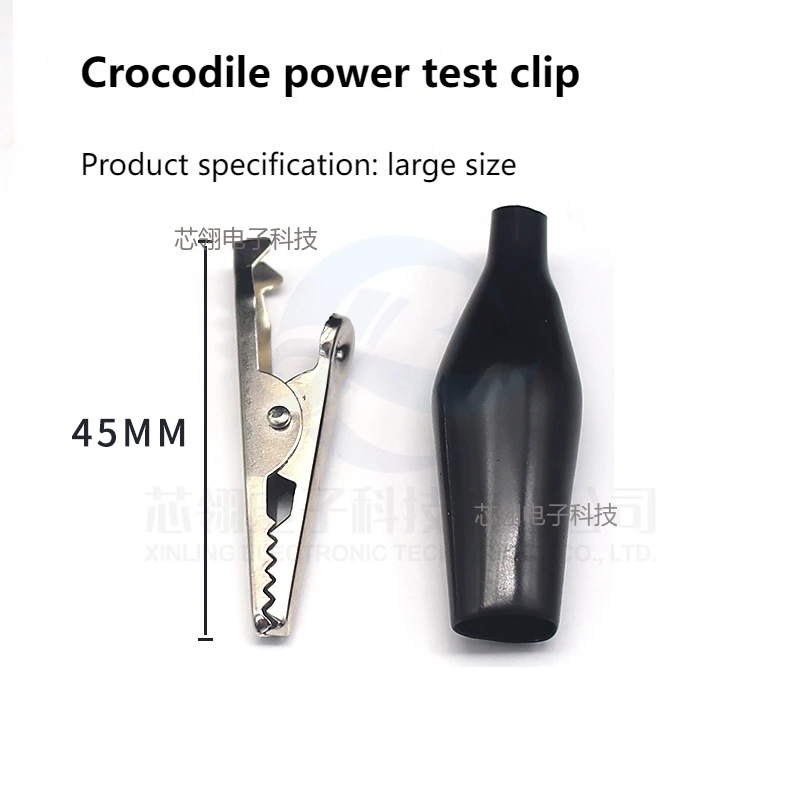 Pinza de cocodrilo de Metal G98, pinza eléctrica de cocodrilo, medidor de sonda de prueba, Negro, Rojo, con batería de coche de arranque de plástico, 28, 35, 45mm - imagen 5