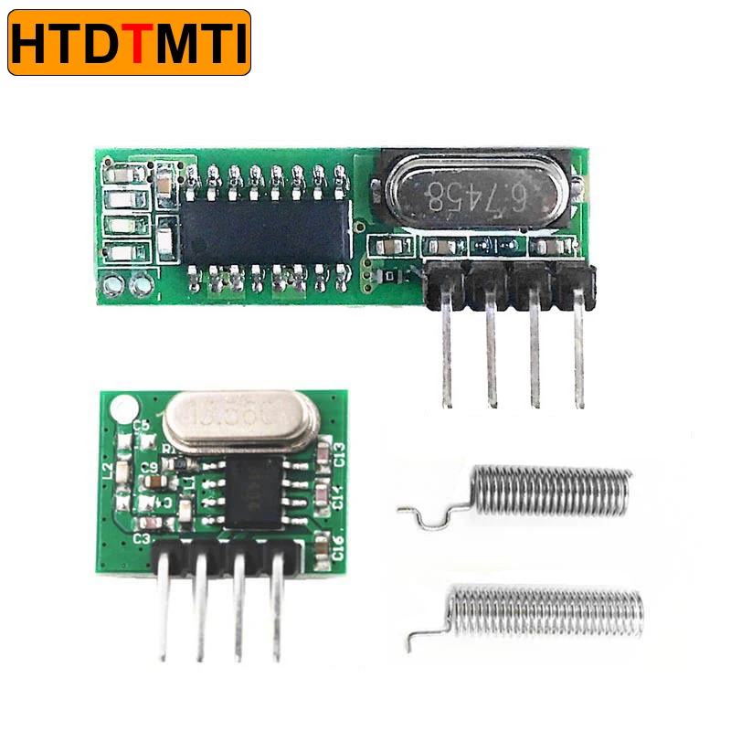 Módulo transmisor receptor RF superheterodino de 433 Mhz, controles remotos de 433Mhz para Arduino uno, módulo inalámbrico, Kits Diy