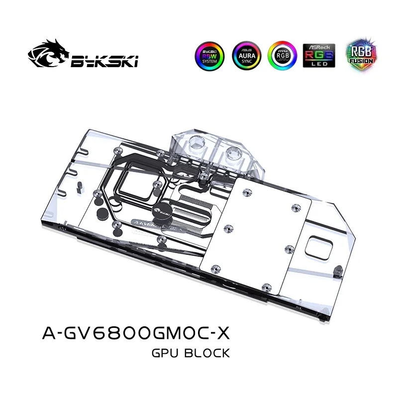 Bykski GPU bloque de agua para GIGABYTE Radeon RX6800 GAMING OC tarjeta de vídeo radiador refrigerado/placa de cobre engrosada A-GV6800GMOC-X - imagen 4