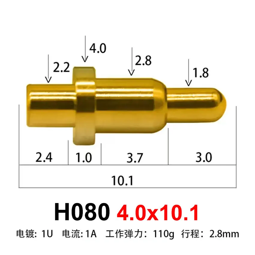 5 uds H045-H080 conector Pin Pogo batería Pogopin contacto de carga de resorte SMD DIP PCB 5 6 8 9 10 11 12 15 16 19mm sonda de resorte de prueba - imagen 2